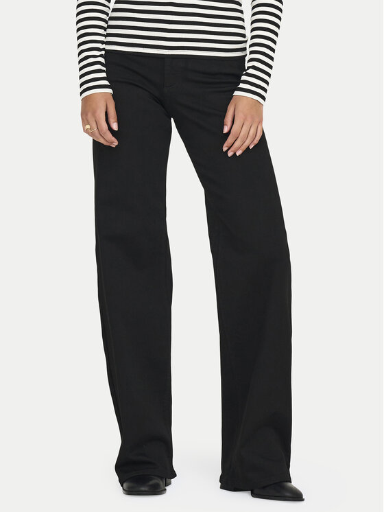 ONLY Дънки Madison 15301338 Черен Wide Leg цвят на ниска цена