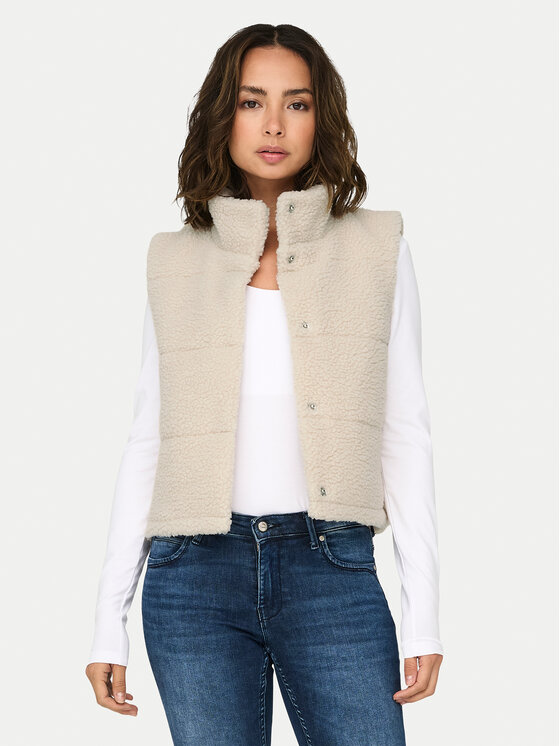 ONLY Жилетка за костюм Sandra 15320630 Бежов Regular Fit цвят на ниска цена