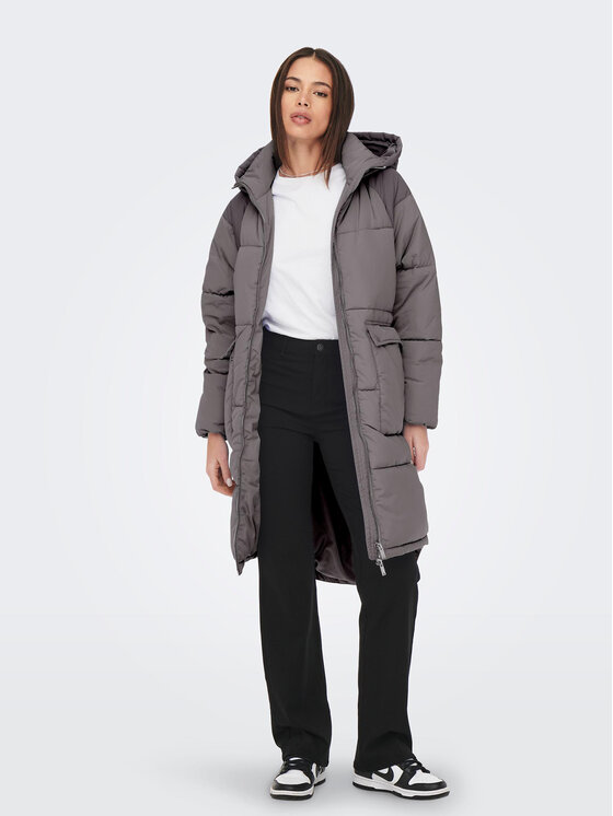 ONLY Зимно яке 15160167 Сив Relaxed Fit цвят на ниска цена