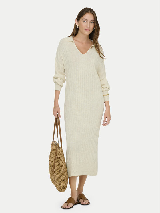 ONLY Плетена рокля Tessa 15353117 Бежов Regular Fit цвят на ниска цена