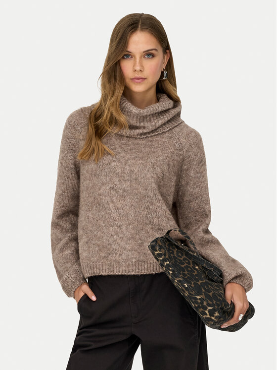 ONLY Поло Gila 15358571 Кафяв Regular Fit цвят на ниска цена