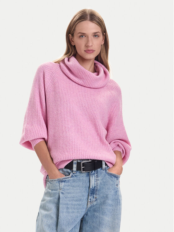 ONLY Поло Whitney 15353187 Розов Oversize цвят на ниска цена