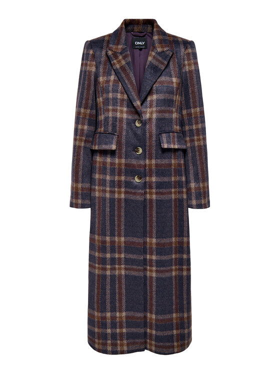 ONLY Преходно палто Coris 15355210 Виолетов Regular Fit цвят на ниска цена