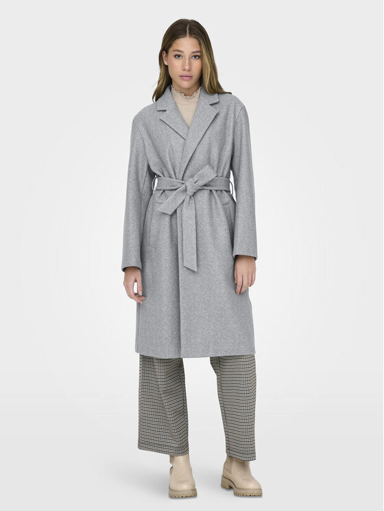 ONLY Преходно палто Trillion 15285012 Сив Regular Fit цвят на ниска цена