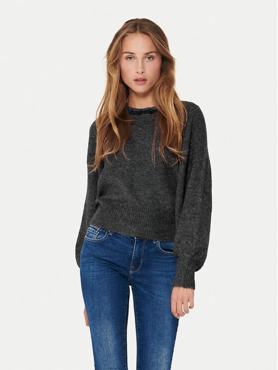 ONLY Пуловер Elsa 15210667 Сив Regular Fit цвят на ниска цена