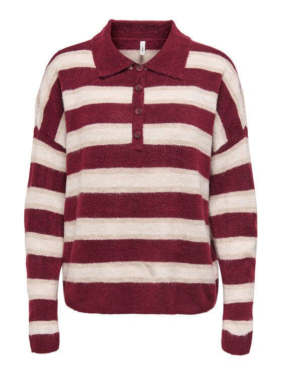 ONLY Пуловер Talio 15358606 Бордо Regular Fit цвят на ниска цена