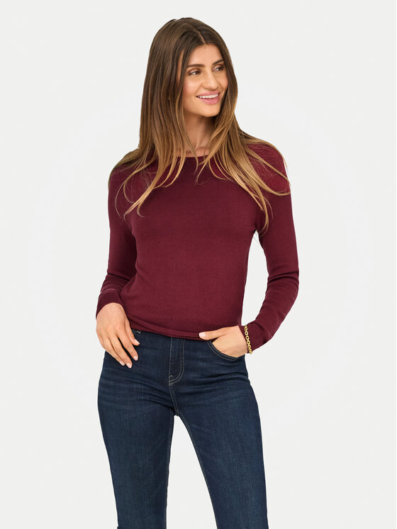 ONLY Пуловер Venice 15333989 Бордо Regular Fit цвят на ниска цена