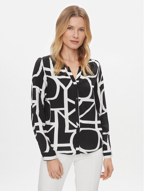 ONLY Риза Gusta 15317938 Черен Regular Fit цвят на ниска цена