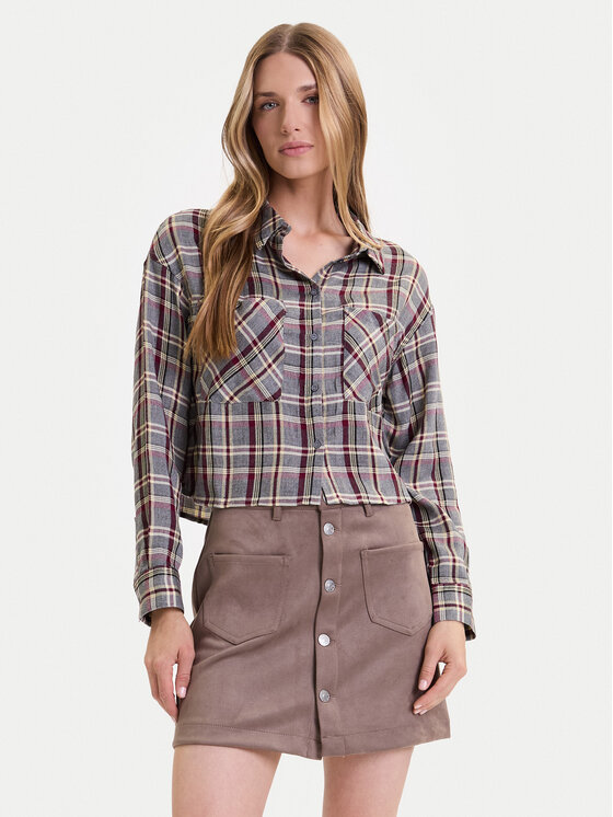 ONLY Риза Riley 15351443 Сив Regular Fit цвят на ниска цена