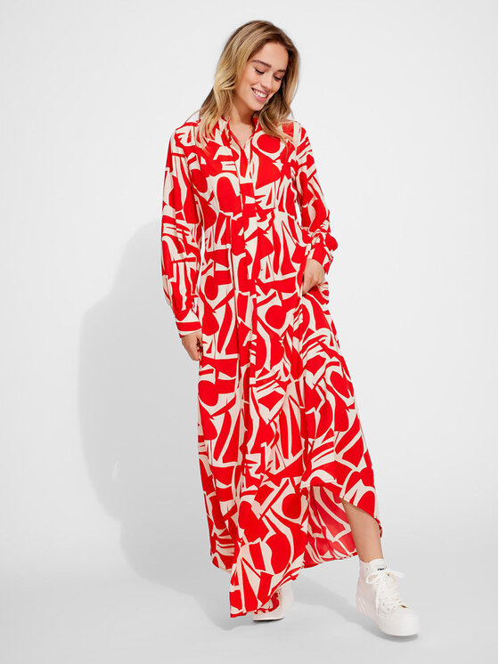 ONLY Рокля тип риза Helena 15315463 Червен Loose Fit цвят на ниска цена