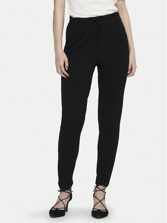 ONLY Текстилни панталони Poptrash 15115847 Черен Regular Fit цвят на ниска цена