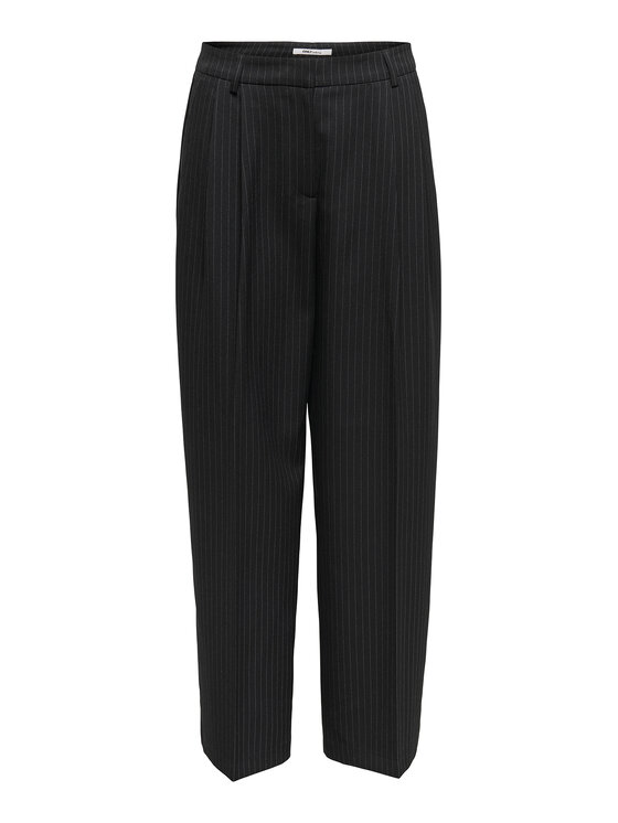 ONLY Текстилни панталони Reina 15349616 Черен Straight Fit цвят на ниска цена