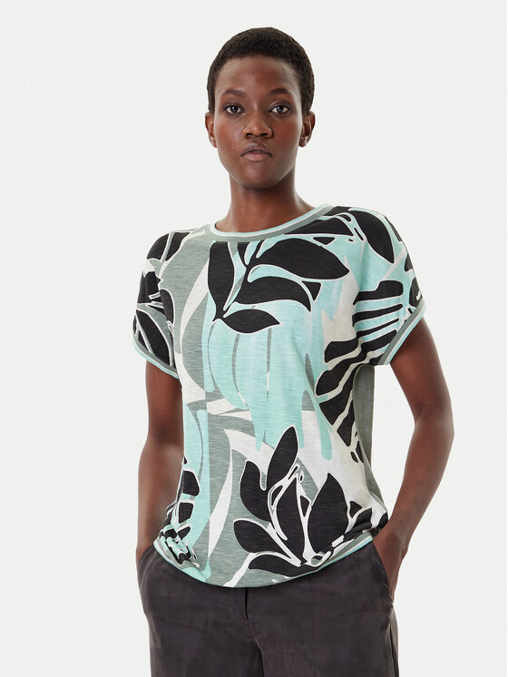 Olsen Тишърт 11105067 Зелен Regular Fit цвят на ниска цена