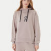 On Суитшърт Club Hoodie 1WE1004 Бежов Relaxed Fit цвят на ниска цена