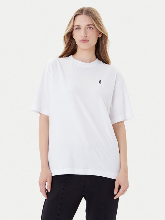 On Тишърт Club-T 1WE1006 Бял Relaxed Fit цвят на ниска цена