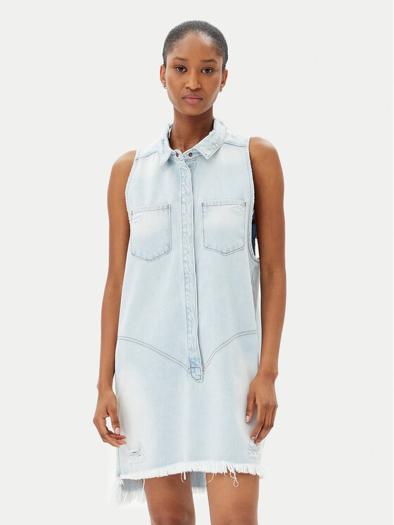 One Teaspoon Дънкова рокля Braxton 25354 Светлосиньо Regular Fit цвят на ниска цена