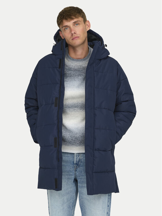 Only & Sons Зимно яке 22020156 Тъмносин Regular Fit цвят на ниска цена