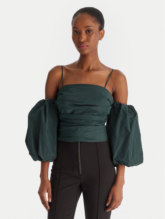 PINKO Блуза Pallottoliere 105552 Y3LE Зелен Regular Fit цвят на ниска цена