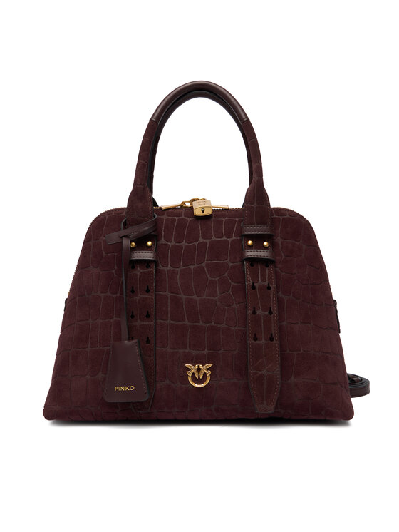 PINKO Дамска чанта Bowling Bag Medium AI 25-26 PLTT 105906 A2YW Бордо цвят на ниска цена