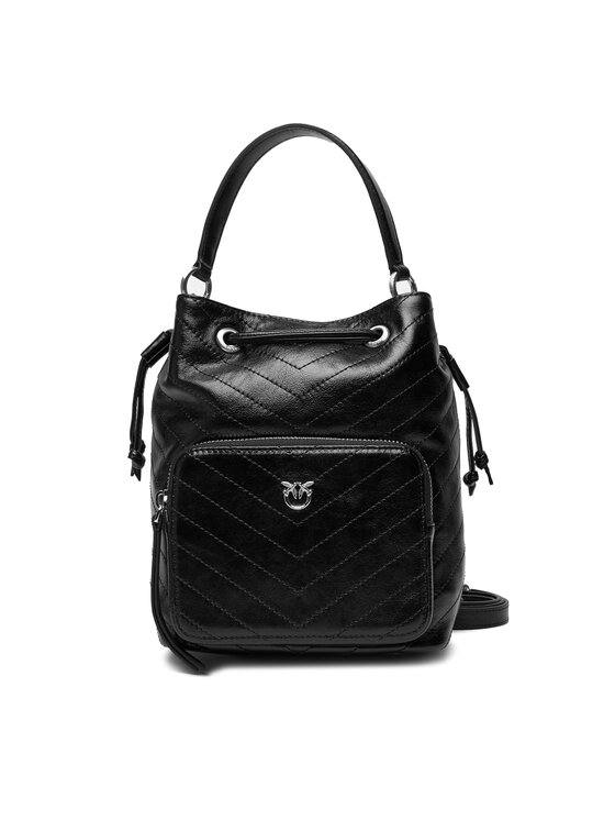 PINKO Дамска чанта Cargo Bucket Vitello Al 25-26 PLTT 105112 A2JC Черен цвят на ниска цена