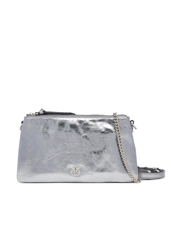 PINKO Дамска чанта Double Mini Al 25-26 PLTT 105359 A2OT Сребрист цвят на ниска цена