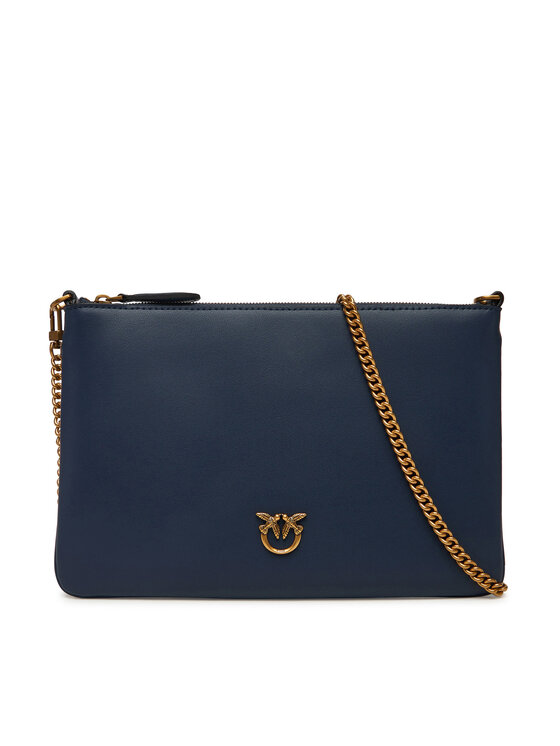 PINKO Дамска чанта Flat Classic AI 25-26 PCPL 100455 A0F1 Тъмносин цвят на ниска цена