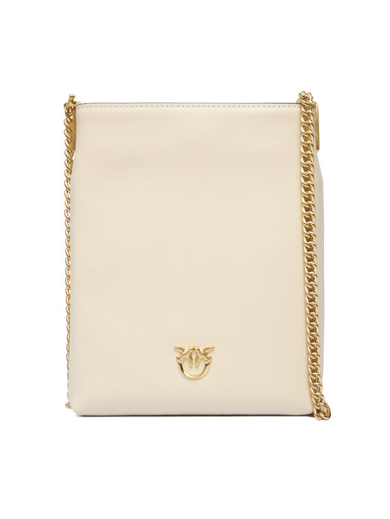 PINKO Дамска чанта Flat Satchel AI 25-26 PCPL 105352 A0QO Екрю цвят на ниска цена