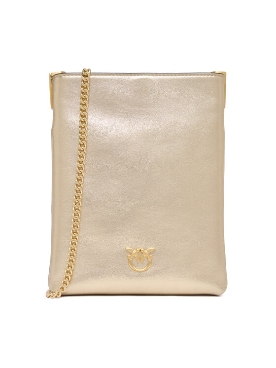 PINKO Дамска чанта Flat Satchel AI 25-26 PCPL 105352 A2O9 Златист цвят на ниска цена