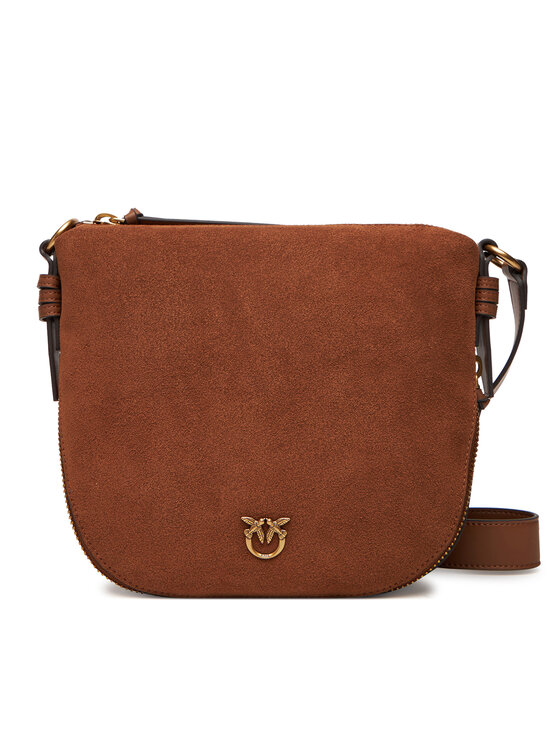 PINKO Дамска чанта Hobo Zip Around Mini Al 25-26 PLTT 105332 A2JH Кафяв цвят на ниска цена