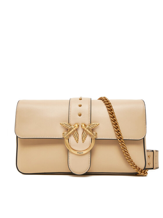 PINKO Дамска чанта Love One Classic Fl 104524 A0QO C50Q Бежов цвят на ниска цена
