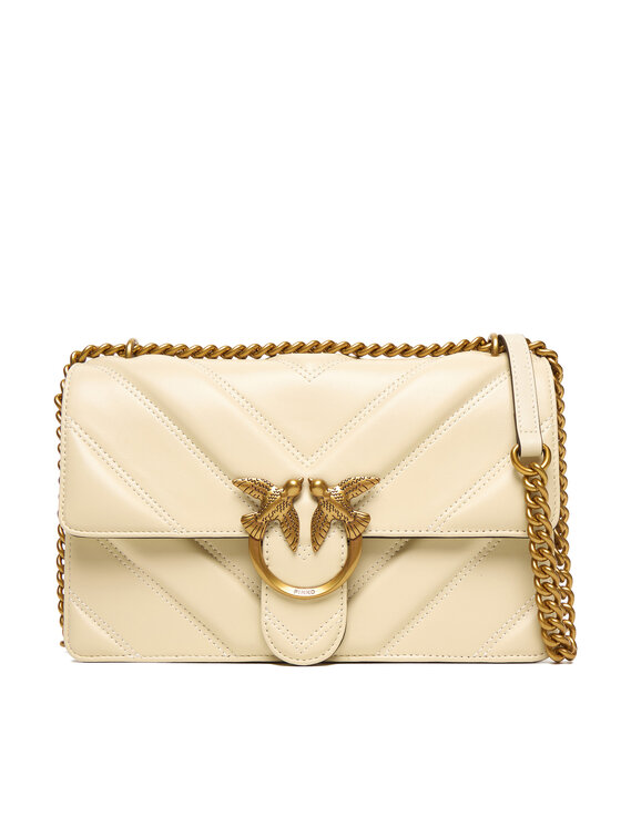 PINKO Дамска чанта Love One Classic Light Dc Al 25-26 PLTT 104549 A2OS Екрю цвят на ниска цена