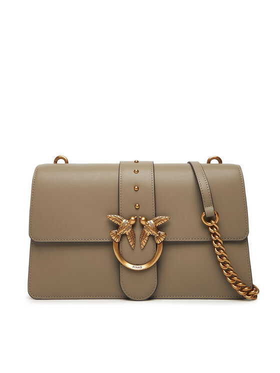 PINKO Дамска чанта Love One Classic ST.CL Al 25-26 PLTT 105857 A0F1 Сив цвят на ниска цена