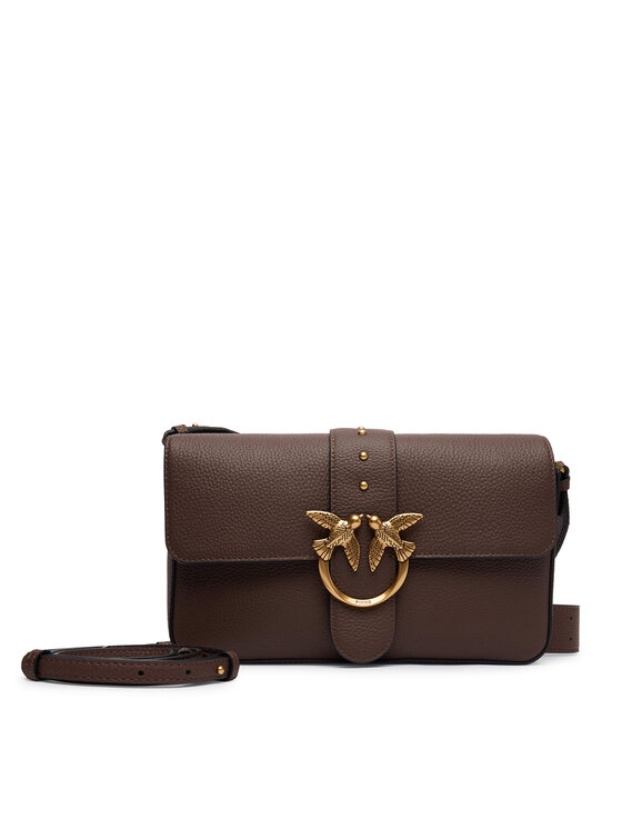 PINKO Дамска чанта Love One Classic Slouchy Fl PLTT 104524 A2OX Кафяв цвят на ниска цена