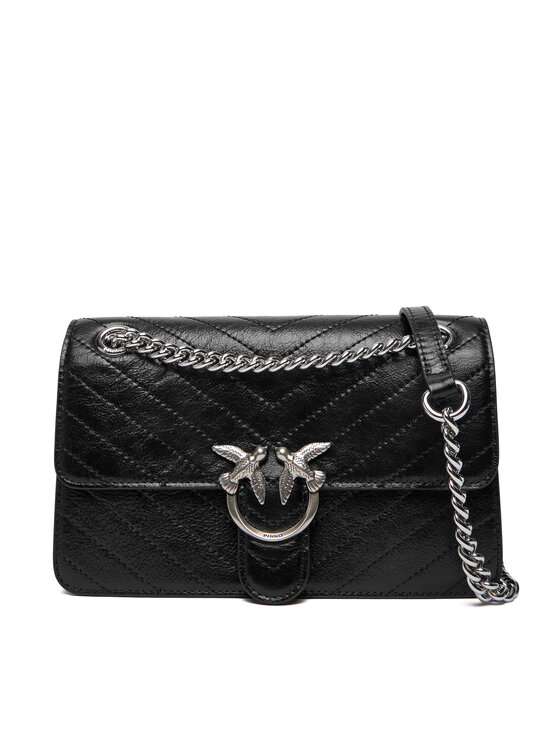PINKO Дамска чанта Love One Light Mini Al 25-26 PLTT 106173 A2JC Черен цвят на ниска цена