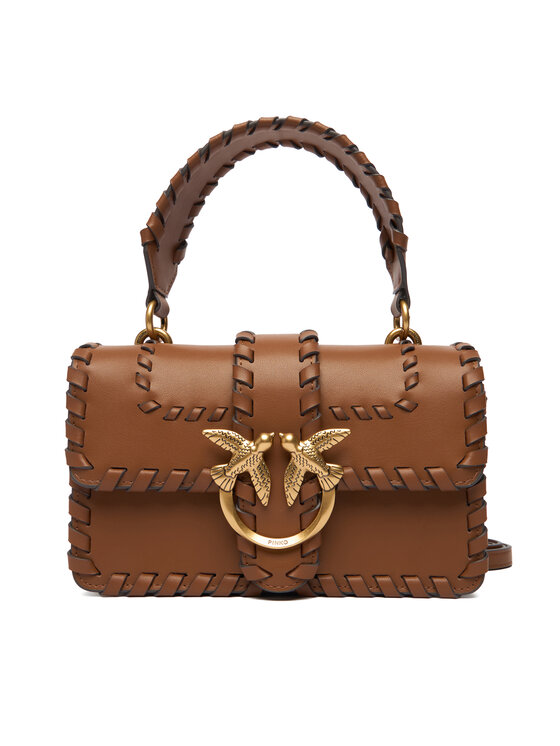 PINKO Дамска чанта Love One Mini Cl. AI 25-26 PLTT 100059 A2OR Кафяв цвят на ниска цена