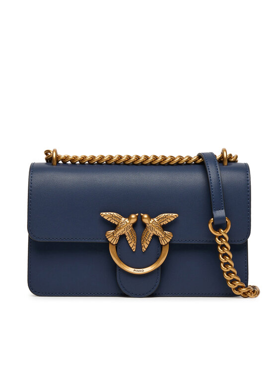 PINKO Дамска чанта Love One Mini Dc AI 25-26 PLTT 100074 A0F1 Тъмносин цвят на ниска цена