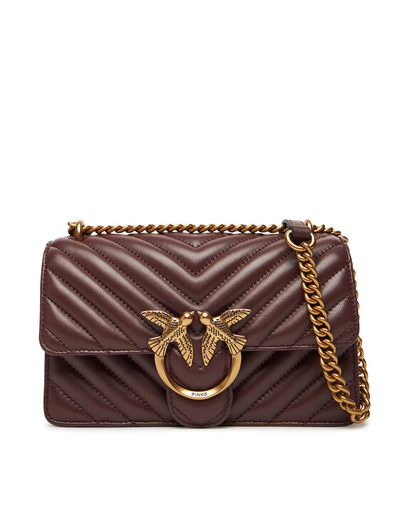 PINKO Дамска чанта Love One Mini Dc AI 25-26 PLTT 100074 A0GK Бордо цвят на ниска цена