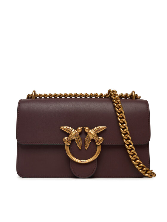 PINKO Дамска чанта Love One Mini Dc Al 25-26 PLTT 100074 A0F1 Бордо цвят на ниска цена