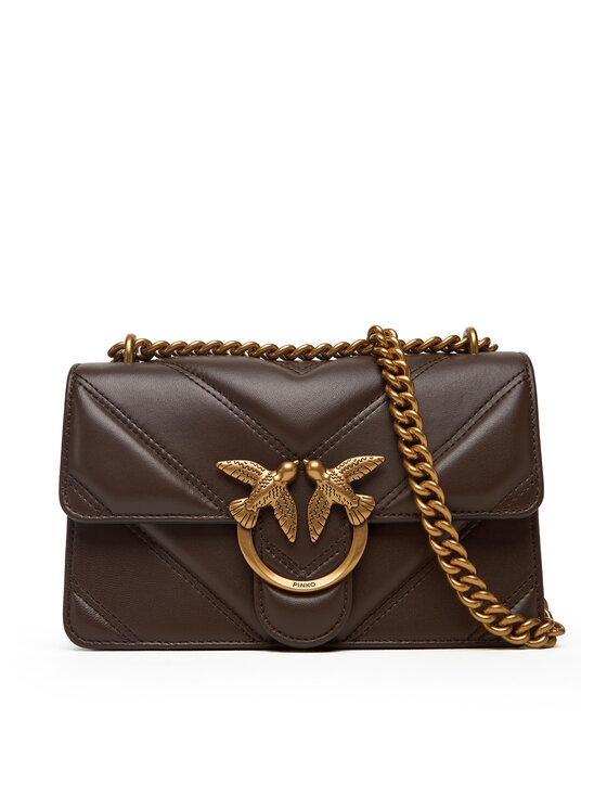 PINKO Дамска чанта Love One Mini Light Dc Al 25-26 PLTT 104550 A2OS Кафяв цвят на ниска цена