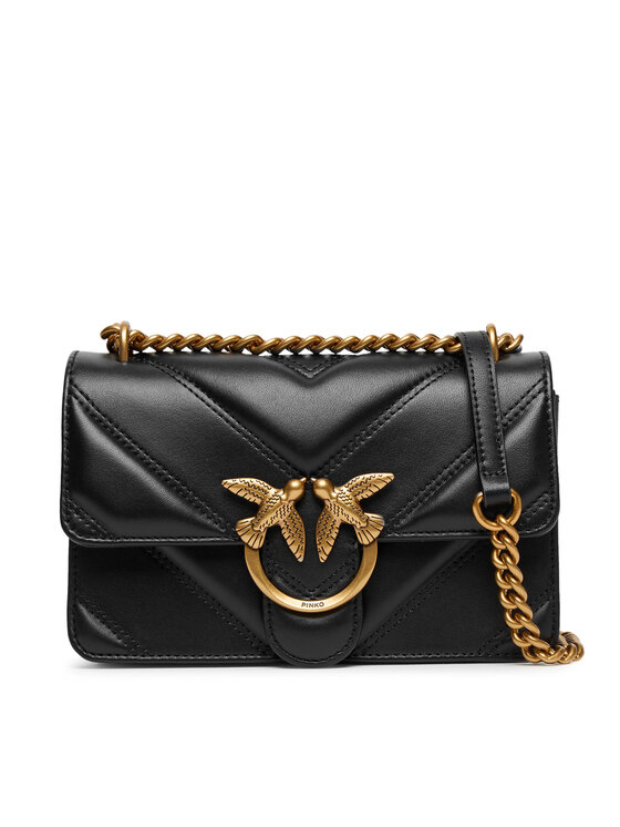 PINKO Дамска чанта Love One Mini Light Dc. Al 25-26 PLTT 104550 A2OS Черен цвят на ниска цена