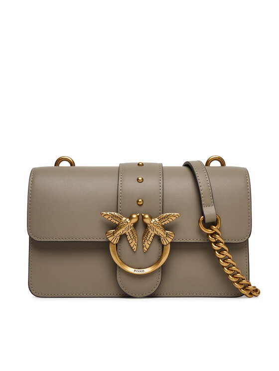 PINKO Дамска чанта Love One Mini ST.CL Al 25-26 PLTT 105856 A0F1 Сив цвят на ниска цена