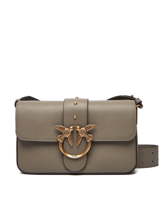 PINKO Дамска чанта Love One Mini Slouchy Fl Al 25-26 104340 A0QO Сив цвят на ниска цена