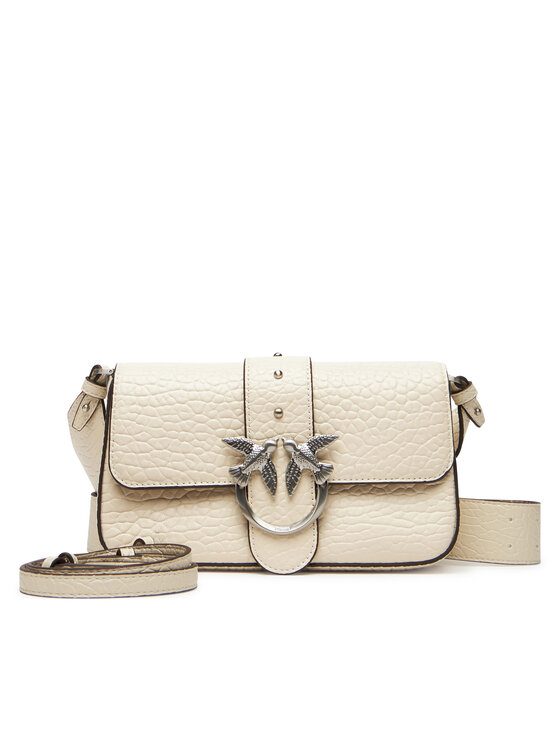 PINKO Дамска чанта Love One Mini Slouchy Fl Al 25-26 PLTT 104340 A2JU Екрю цвят на ниска цена