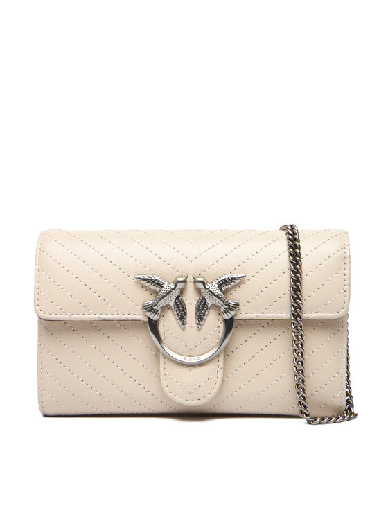 PINKO Дамска чанта Love One Wallet Light AI 25-26 PLTT 105344 A2JC Екрю цвят на ниска цена