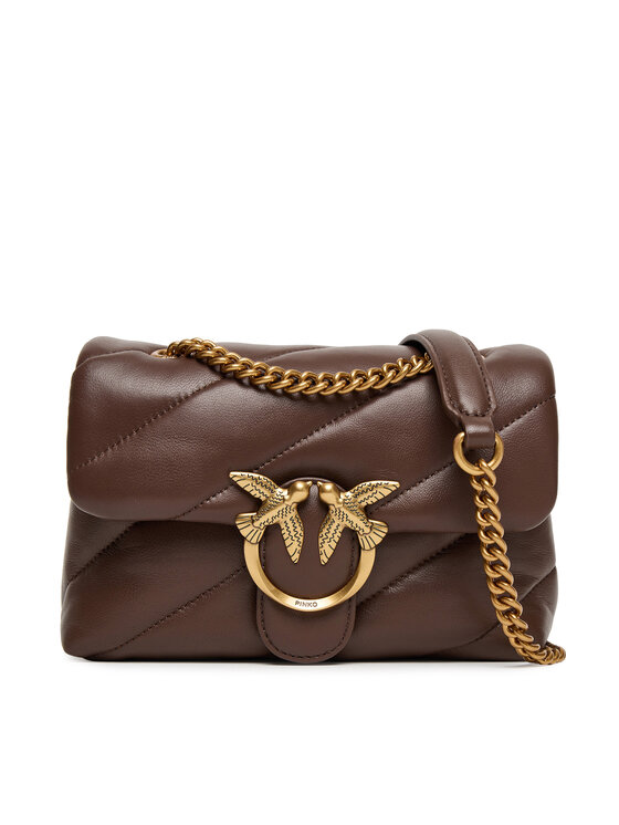 PINKO Дамска чанта Love Puff Mini CL PE 25 PLTT 100039 A0F2 Кафяв цвят на ниска цена