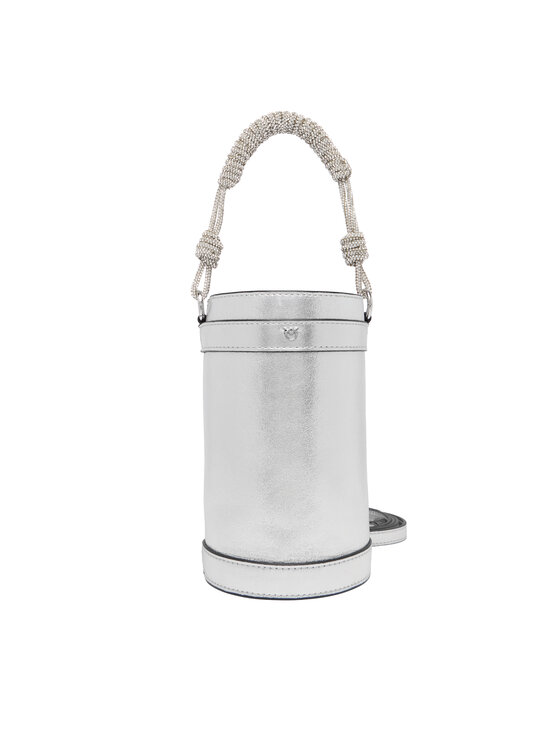 PINKO Дамска чанта Mini Bucket Manico 25-26 PLTT 105910 Сребрист цвят на ниска цена