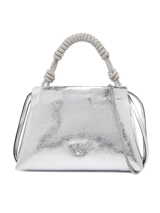 PINKO Дамска чанта Mini Clutch+Manico SP Al 25-26 PLTT 105908 A2WD Сребрист цвят на ниска цена