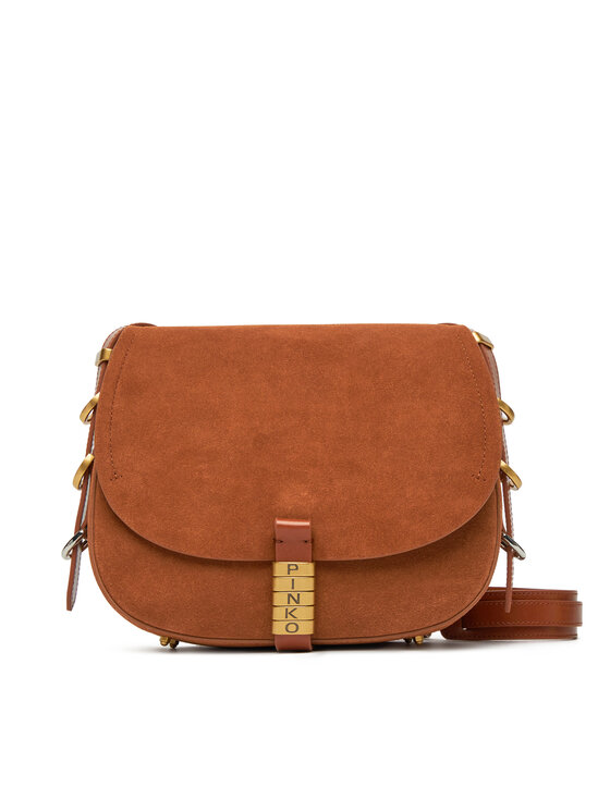 PINKO Дамска чанта Saddle Classic PE 25 PLTT 103830 A29N Кафяв цвят на ниска цена