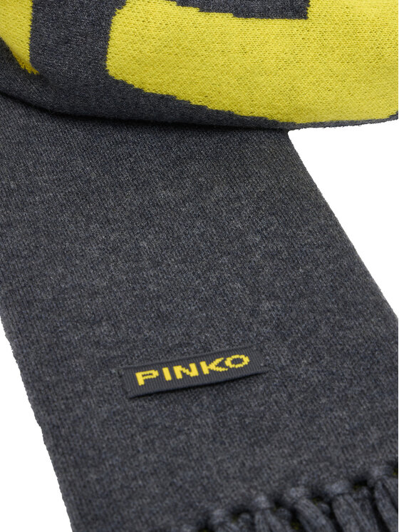 PINKO Зимен шал Ojos Azules Sciarpa AI 24-25 BLK01 104313 A26I Сив цвят на ниска цена