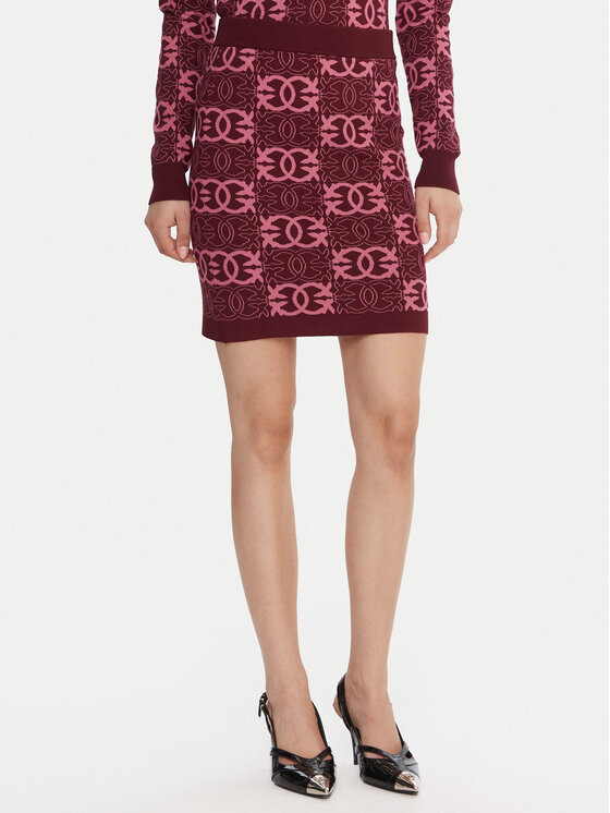 PINKO Мини пола Bang Bang 106040 A2YD Бордо Slim Fit цвят на ниска цена